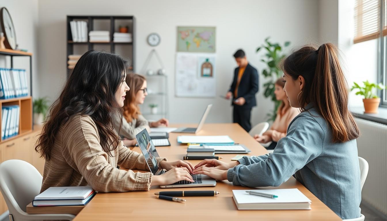 Contemporary university campus for learners